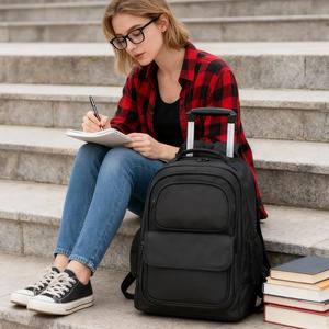 <span class=keywords><strong>Sac</strong></span> <span class=keywords><strong>à</strong></span> <span class=keywords><strong>dos</strong></span> <span class=keywords><strong>à</strong></span> roulettes pour ordinateur portable <span class=keywords><strong>avec</strong></span> compartiment pour ordinateur portable, fermeture éclair imperméable en Oxford 1680D, idéal pour les voyages d'affaires, le travail, les collègues et les étudiants - Product Image 1