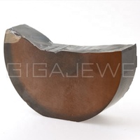 GIGAJEWE Pierre brute de moissanite dorée en forme de lingot, plaquette SiC, pierre brute pour la fabrication de bijoux