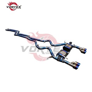 Escape Catback VORTEX Grado 5 Ti Valvetronic para BMW E90/E92 335i 3.0T 2006-2013, Alto Flujo, Puntas Quemadas Arcoíris - Product Image 5