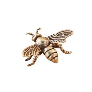 批发仿古实心镀铜手工蜂茶宠物办公桌面小摆件微雕刻装饰品 - Product Image 4