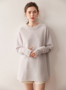 Suéter <span class=keywords><strong>de</strong></span> Cachemira <span class=keywords><strong>de</strong></span> Manga Corta para Mujer, con Logotipo Personalizado, Cuello Redondo, Tejido <span class=keywords><strong>de</strong></span> <span class=keywords><strong>Lana</strong></span> <span class=keywords><strong>de</strong></span> Cachemira, Capa Interior, Mongolia Interior - Product Image 6