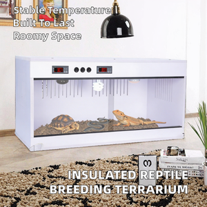 Terrarium rectangulaire moderne en PVC empilable de qualité supérieure pour reptiles, avec contrôle intelligent de la température et interrupteur lumineux intégré, capacité 100 kg - Product Image 2