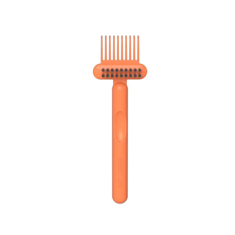 Brosse de nettoyage de cheveux peigne de nettoyage poignée en plastique pour la maison deux côtés peigne nettoyeur de cheveux