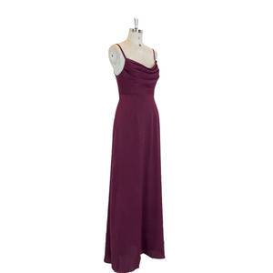 satin stretch bridesmaid dresses Two-Piece La Femme Long Prom Dress in Dark Berry Red Dark Berry / 2 main image 0