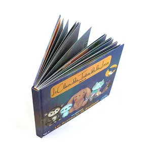 Kinderbuchdruck Hardcover hochwertiges Kartonbuch kleine MOQ kundenspezifischer Offsetdruck Anpassung Folie-Laminierung QS