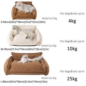 Lujo personalizado pequeños animales estilo moderno sostenible mascota perro sofá cama alta calidad forma rectangular sólido - Product Image 2