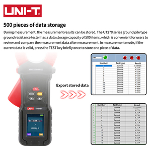 Medidor de Resistencia a Tierra Digital LCD UNI-T UT278B UT278C UT278D, Probador de Resistencia de Tierra, Voltaje de Tierra, Corriente de Carga L78 - Product Image 5