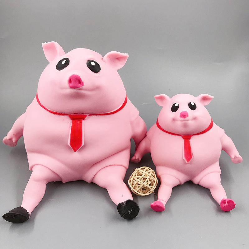 Cute Pink TPR Decompression Stretchy Piggy Squeeze Toy - Fun and
