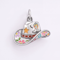 Breloques Pendentifs en Acier Inoxydable Couleur Argent Rose pour Valise de Voyage, Appareil Photo, Bagages, pour la Création de Bijoux et Accessoires de Bracelet DIY