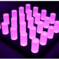 Colonne de guidage lumineux 3D en acrylique 500x500mm RGB DMX512 pour la décoration de boîtes de nuit, salons automobiles, mariages et événements