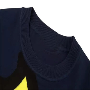 Pull-over col rond en coton épais tricoté respirant, anti-plis et anti-rétrécissement pour homme, personnalisable OEM & ODM - Product Image 5