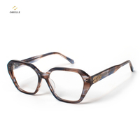 Monture de lunettes optiques pour hommes et femmes - Design en métal léger et durable avec verres transparents, monture de lunettes de vue à monture complète tendance