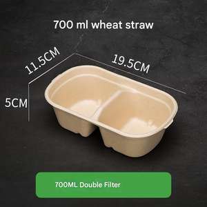 Wholesale 750ml 1000ml 1500ml Biodegradable <b>Lunch</b> <b>Box</b> with PET Lid Single Compartment Bagasse Food Container for Catering - Product Image 4