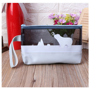 Customized PVC <b>toiletry</b> bag, transparent cosmetic bag, large-capacity <b>storage</b> bag, multi-functional tote bag - Product Image 4