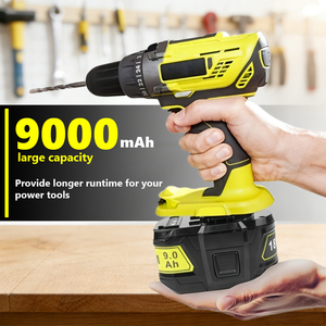 แบตเตอรี่ลิเธียมไอออนแบบชาร์จได้ Victpower สำหรับเครื่องมือไฟฟ้า Ryobss 18V 10.0Ah 9.0Ah 8.0Ah 6.0Ah P102 P103 P104 P105 P107 P109 - Product Image 5