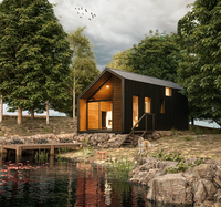 Maison préfabriquée en acier Casas De Lujo Para Hoteles Villa de luxe Maison pliable à deux étages Maison modulaire portable Kits préfabriqués