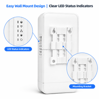 Pont sans fil extérieur IP65 2,4 GHz 300 Mbps avec 2 ports RJ45 10/100 Mbps, émetteur WiFi PtP/PtMP pour la surveillance des ascenseurs