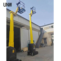 Plataforma Elevatória Elétrica a Bateria UNW Lift Mini Boom Lift com Mastro Vertical Único para Trabalho em Altura e Espaços Estreitos