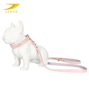 Popular Handmade Premium Luxury Vegan Leather Dog Collar And Leash Set