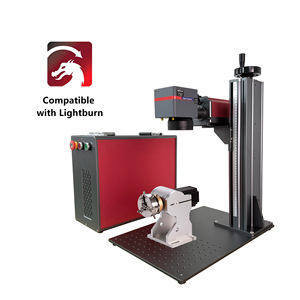 เครื่องเลเซอร์ไฟเบอร์สำหรับทำเครื่องหมายแบบแยกส่วน รองรับ CNC DXF/PLT/AI สำหรับการแกะสลักลึกบนเครื่องประดับทองและเงิน - Product Image 1