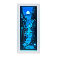 Dropshipping Lampe en papier sculpté d'anime Hary Diagonalley, lampe de nuit LED 3D, boîte à ombre encadrée, art en papier découpé au laser, lampe de nuit d'anime