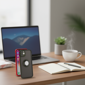 เคสโทรศัพท์ DAM TPU แบบด้าน ป้องกันการกระแทก พร้อมขาตั้งวงแหวน สำหรับ iPhone 13 Pro Max - Product Image 3