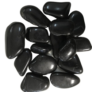 Grande roche de rivière en galets polis noirs, pierres pour paysage ou décoration de jardin - Product Image 1