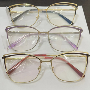 <span class=keywords><strong>2023</strong></span> nouvelle mode femmes CAT EYE lunettes le <span class=keywords><strong>Blockbuster</strong></span> arrive haute qualité en gros métal cadre optique - Product Image 1