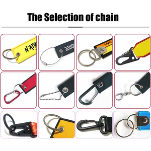 Cá nhân Keyring Airbus Móc Chìa Khóa hai mặt thêu Keychain tag hàng không cho các hãng hàng không thí điểm - Product Image 5