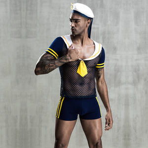 Disfraz de Marinero para Hombre, Disfraz de Cosplay para TV y Cine, Halloween, Purim, Carnaval, Fiesta Nocturna, Sexy, de Poliéster - Product Image 4