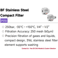 Filtre économique en acier inoxydable EAGLE, filtre compact haute pression, filtration de précision, double couche filtrante pour liquides et gaz