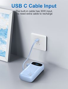 2025 nouveaux produits meilleures ventes <span class=keywords><strong>chargeur</strong></span> de téléphone câble intégré pour <span class=keywords><strong>iPhone</strong></span> 10000mAh grande capacité Charge rapide banques d'alimentation portables - Product Image 3