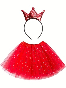 Fluffy Sparkly Star <span class=keywords><strong>Tutu</strong></span> para niñas Falda Favor de fiesta de cumpleaños - Product Image 4