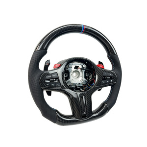 Volant sport hybride en cuir et fibre de carbone le plus vendu, couleur de surpiqûre personnalisable, prise en main de 40 mm pour - Product Image 2