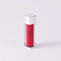 Excellente qualité, conteneur vide haut de gamme transparent rouge clair tube de brillant à lèvres liquide rouge à lèvres emballage de maquillage