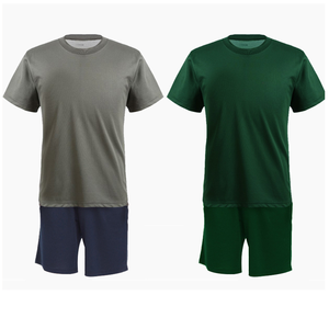Conjunto Deportivo DFT0103 de Camiseta y Pantalones Cortos de Algodón de Secado Rápido para Hombre, para Correr y Trotar, Hecho en China - Product Image 1