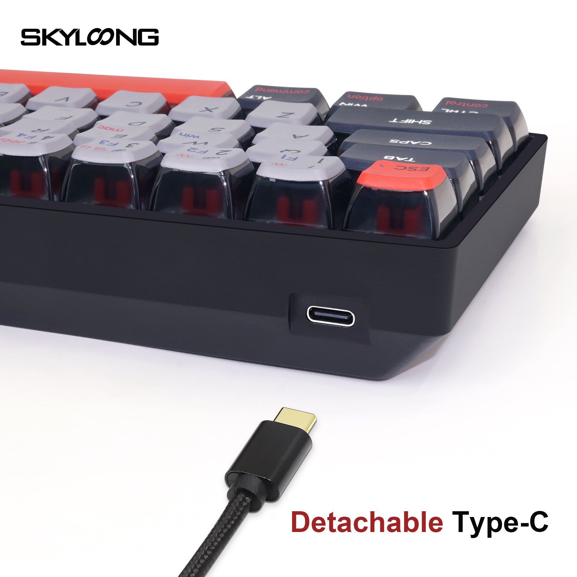 Skyloong 60% QMK VIA Mechanical Keyboard with 61keys KTT