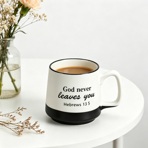 Tasses à café en céramique personnalisées avec des citations bibliques classiques et des versets inspirants, différentes formes et couleurs, tasses à thé en céramique en gros - Product Image 4