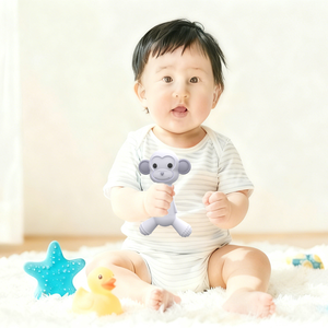 Nouveau design de jouet à mâcher pour bébé <span class=keywords><strong>singe</strong></span>, 6 mois, sans BPA, jouets empilables en silicone, jouet à mâcher de qualité alimentaire pour bébé - Product Image 5