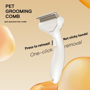 Brosse démêlante et de toilettage transfrontalière pour animaux de compagnie avec silicone et coton pour l'élimination des poils lâches de chat et l'élimination des poils en une seule étape - Product Image 3