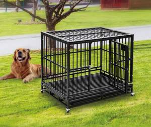 2024 yüksek kaliteli ev Metal katlanır yetiştiriciliği hareketli büyük köpek kafesi ağır köpek kafesi - Product Image 6