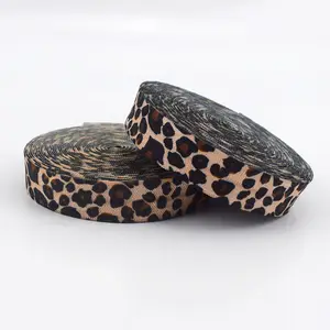 Deepeel EB005 15mm leopardo banda elástica de Nylon impresa de encaje correas Manual bricolaje accesorios ropa coser materiales