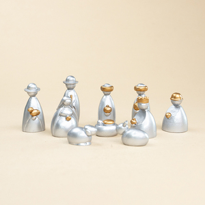 2025 làm bằng tay nhựa thánh gia đình Chúa giáng sinh cảnh tượng đặt giáng sinh trong nhà ngoài trời Christian Nhà thờ bàn thờ mô hình trang trí - Product Image 4