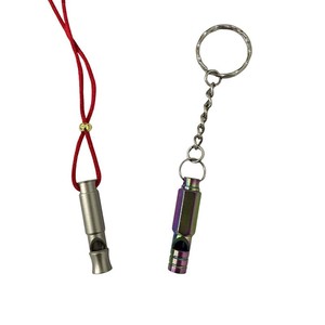 Aluminum Alloy Dual Frequency Survival Whistle Multi Color Durable Outdoor Rescue EDC Tool Keychain - Product Image 4