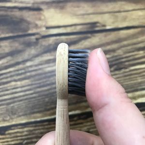 Brosse à dents en bambou pour adultes et enfants, petite, conique, biodégradable, non jetable, pour la maison, la maison d'hôtes, l'hôtel - Product Image 4