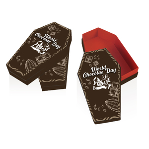 Custom Recyclable Cardboard Boxes Coffin Shaped Candy Packaging Box for <strong>Halloween</strong> <strong>Chocolate</strong> - Product Image 1