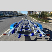 Remorque pour bateau gonflable en aluminium à double essieu de 27 pieds, remorques pour bateau en aluminium de 27 pieds, remorque de transport de bateau marin