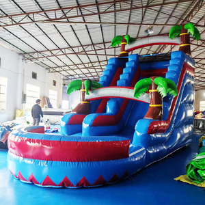 Sıcak satış ticari tropikal falls palm tree shore şişme su kaydırağı ile çocuklar ve yetişkin için havuz - Product Image 3