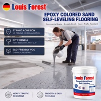 Revêtement de sol époxy auto-nivelant direct usine, sable coloré, 1 gallon, peinture de sol DIY, garage, résistant à la chaleur, antidérapant