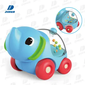 Cartoon Animals Hand Push Friction Vehicle for Kids Cheap Plastic Free Wheel Car Toys Early Educational Toy